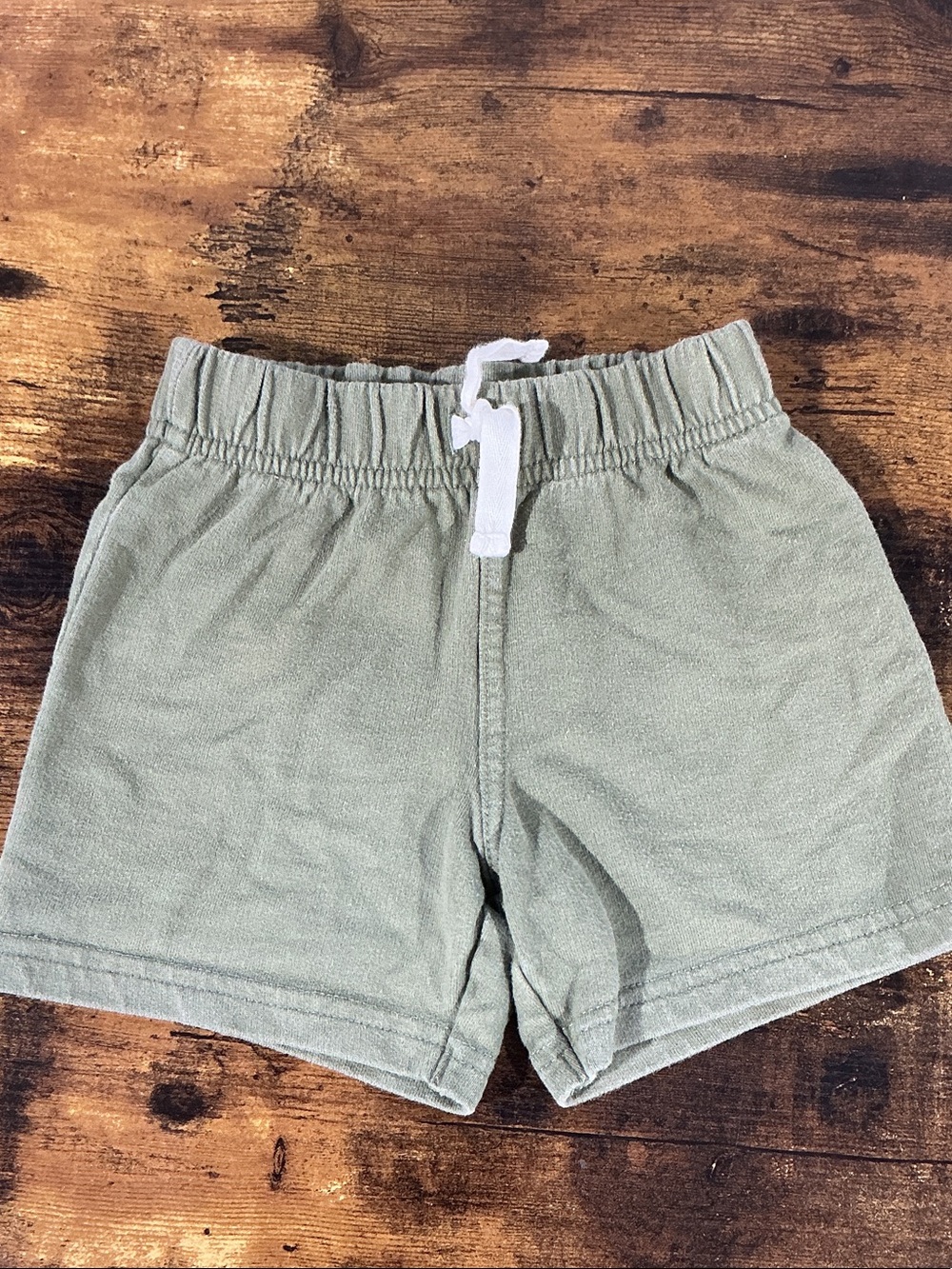 Carter's Light Sage Knit Drawstring Shorts